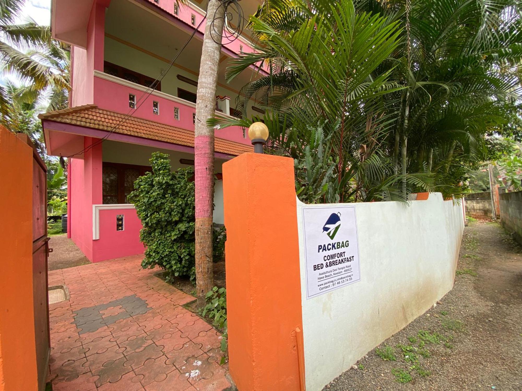 Packbag Comfort Bed & Breakfast Kovalam Exterior photo
